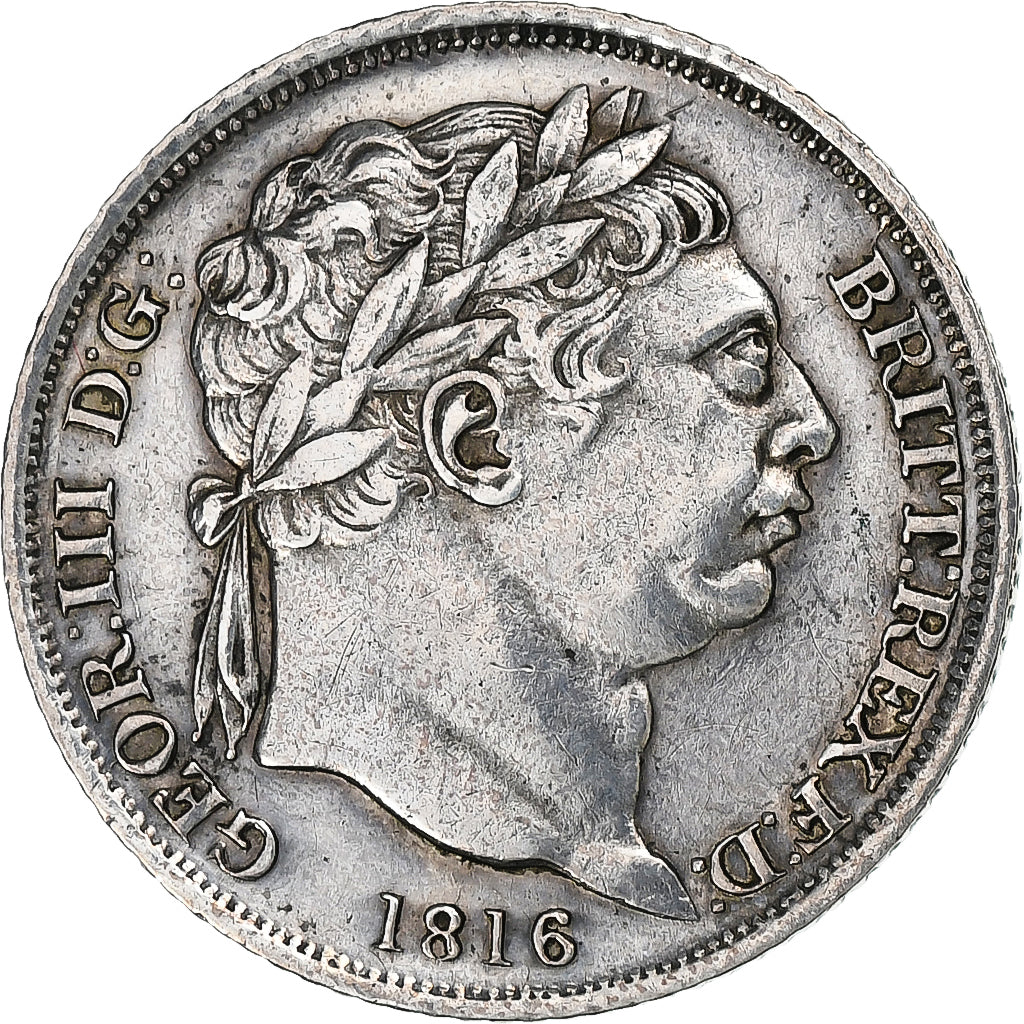 Great Britain, George III, 6 Pence, 1816, London, Silver, EF(40-45), Spink:3791
