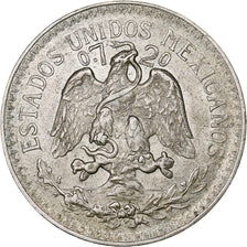 México, 50 Centavos, 1944, Mexico City, Plata, MBC+, KM:447