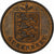 Guernsey, Victoria, Double, 1889, Heaton, Bronze, SS, KM:10
