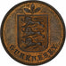 Guernsey, Victoria, Double, 1889, Heaton, Bronze, EF(40-45), KM:10