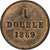 Guernsey, Victoria, Double, 1889, Heaton, Bronze, EF(40-45), KM:10