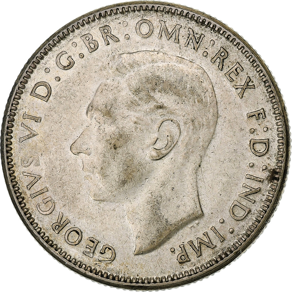 Australië, George VI, Florin, 1946, Melbourne, Billon, ZF+, KM:40a
