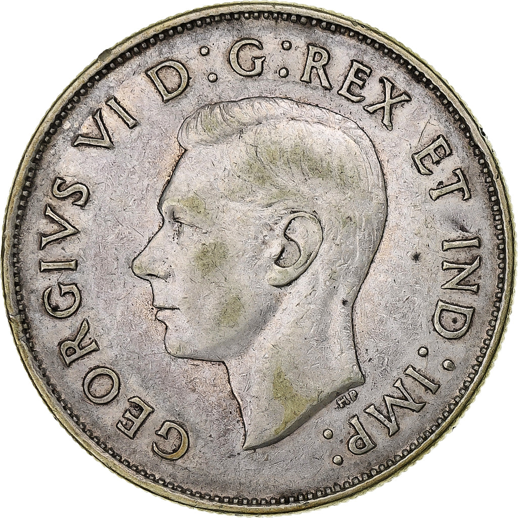 Canadá, George VI, 50 Cents, 1944, Ottawa, Plata, MBC+, KM:36