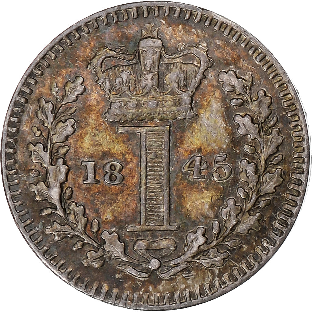 Verenigd Koninkrijk, Victoria, Penny, 1845, London, Zilver, ZF+, Spink:3920