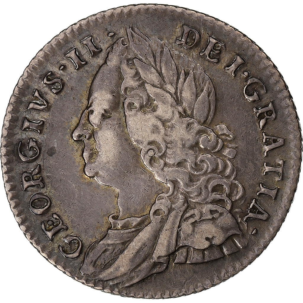United Kingdom, George II, 6 Pence, 1757, London, Silver, EF(40-45), KM:582.2