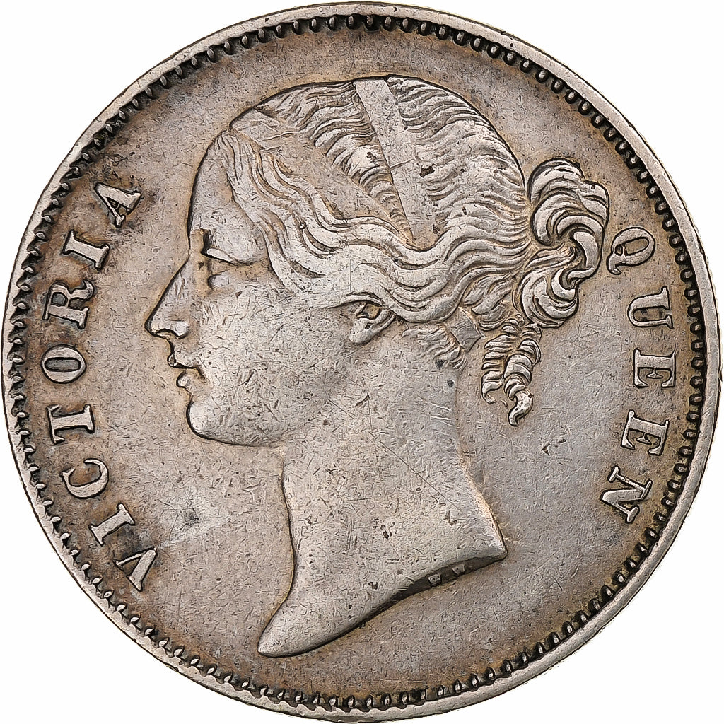 India-British, Victoria, Rupee, 1840, Silver, AU(50-53), KM:458