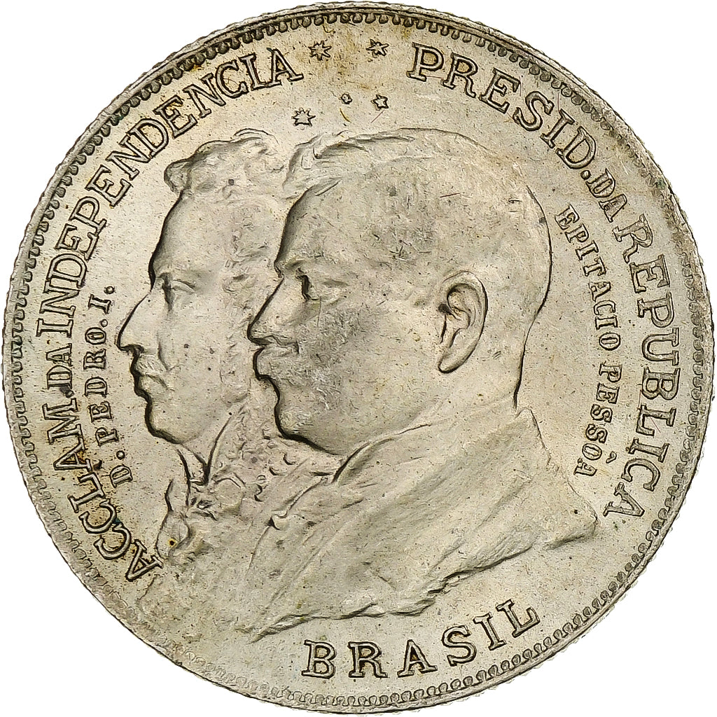 Brazil, 2000 Reis, Independence Centennial, 1922, Rio de Janeiro, Silver