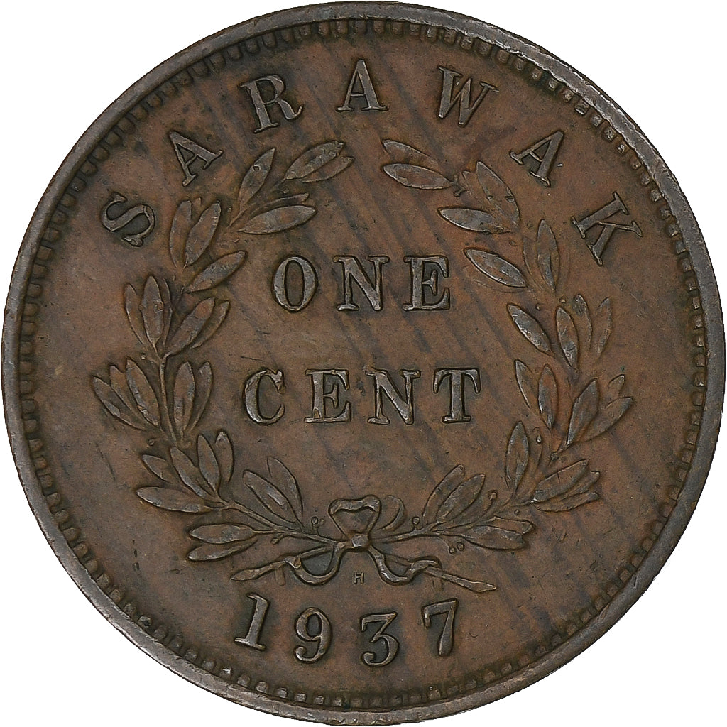 Sarawak, George V, Cent, Brooke Rajah, 1937, Heaton, Kupfer, SS+, KM:18