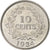 Sarawak, George V, 10 Cents, Brooke Rajah, 1934, Heaton, Miedzionikiel