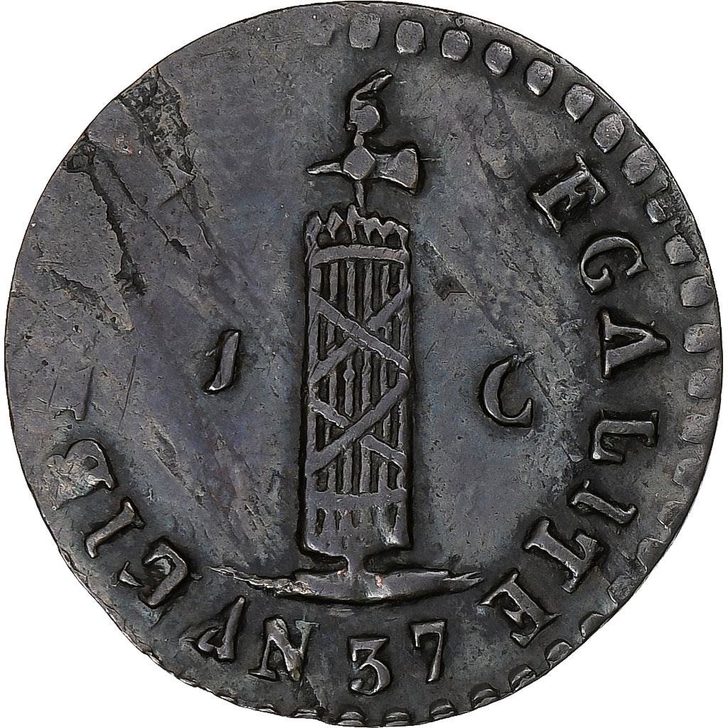Haití, Centime, 1840 / AN 37, Cobre, MBC, KM:A21