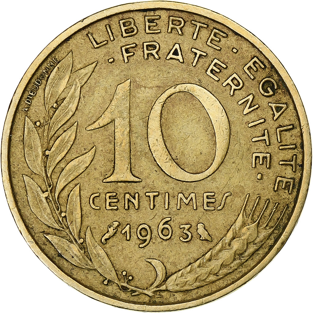 France, 10 Centimes, Marianne, 1963, Paris, Bronze-Aluminium, TTB, Gadoury:293