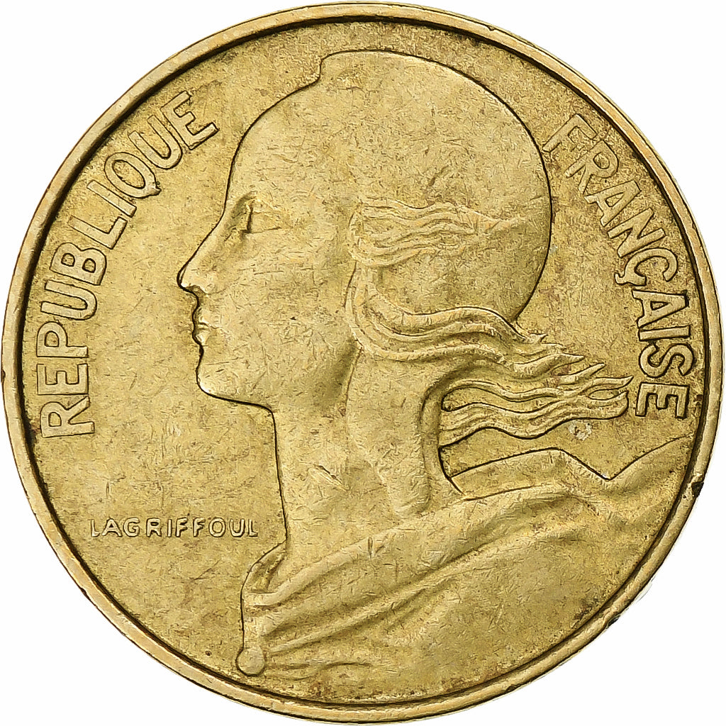 Frankrijk, 10 Centimes, Marianne, 1972, Paris, Aluminum-Bronze, ZF, Gadoury:293