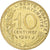 France, 10 Centimes, Marianne, 1981, Pessac, Aluminum-Bronze, EF(40-45)