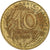 França, 10 Centimes, Marianne, 1987, Pessac, Alumínio-Bronze, EF(40-45)