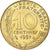 França, 10 Centimes, Marianne, 1997, Pessac, Alumínio-Bronze, AU(50-53)