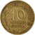França, 10 Centimes, Marianne, 1964, Paris, Alumínio-Bronze, EF(40-45)