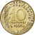 Francja, 10 Centimes, Marianne, 1996, Paris, Aluminium-Brąz, MS(63)