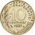 Frankreich, 10 Centimes, Marianne, 1997, Paris, Aluminum-Bronze, UNZ
