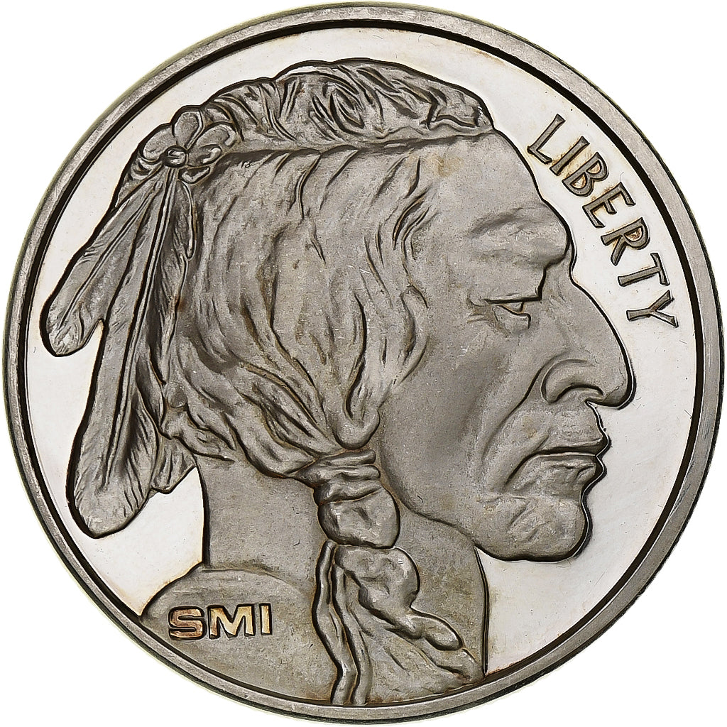 United States, 1 Troy Oz, Buffalo, Proof, Silver, MS(60-62)