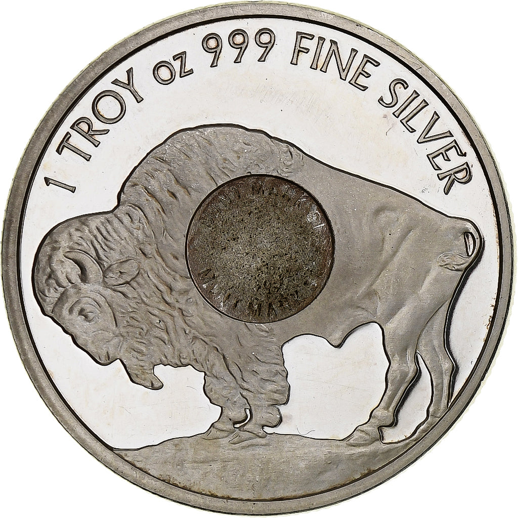 United States, 1 Troy Oz, Buffalo, Proof, Silver, MS(60-62)