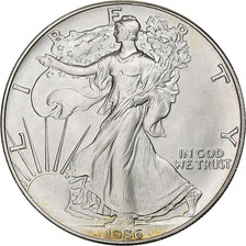 United States, 1 Dollar, 1 Oz, Silver Eagle, 1986, Philadelphia, Silver, MS(64)