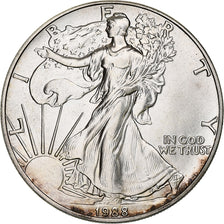United States, 1 Dollar, 1 Oz, Silver Eagle, 1988, Philadelphia, Silver, MS(64)