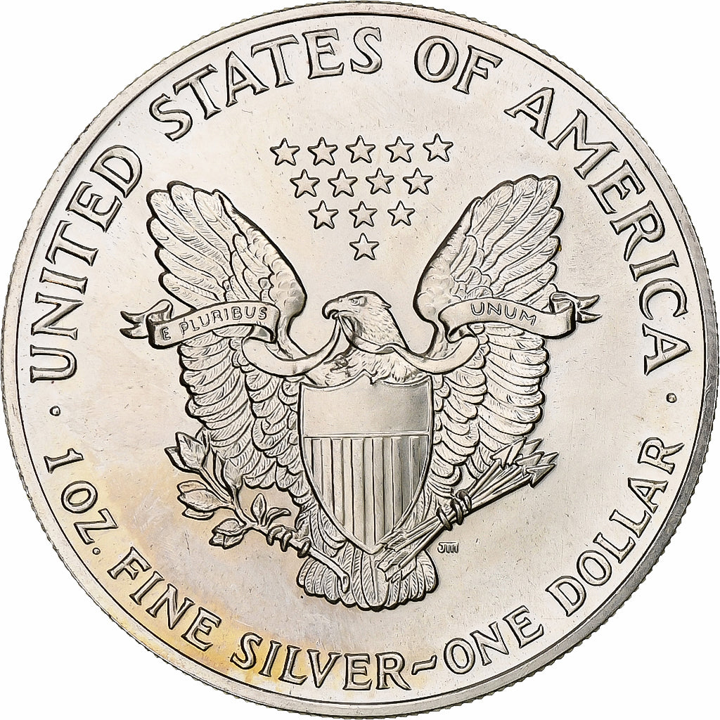 United States, 1 Dollar, 1 Oz, Silver Eagle, 1989, Philadelphia, Silver, MS(64)