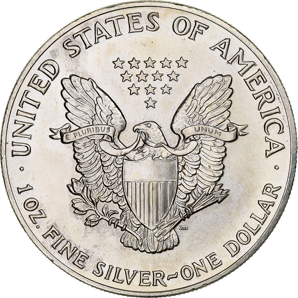 United States, 1 Dollar, 1 Oz, Silver Eagle, 1990, Philadelphia, Silver, MS(64)
