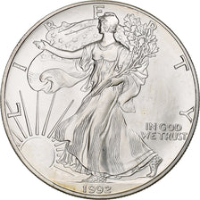 États-Unis, 1 Dollar, 1 Oz, Silver Eagle, 1992, Philadelphie, Argent, SPL+