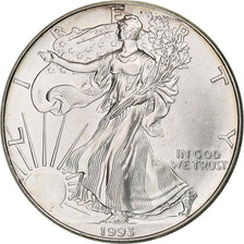 United States, 1 Dollar, 1 Oz, Silver Eagle, 1993, Philadelphia, Silver, MS(64)