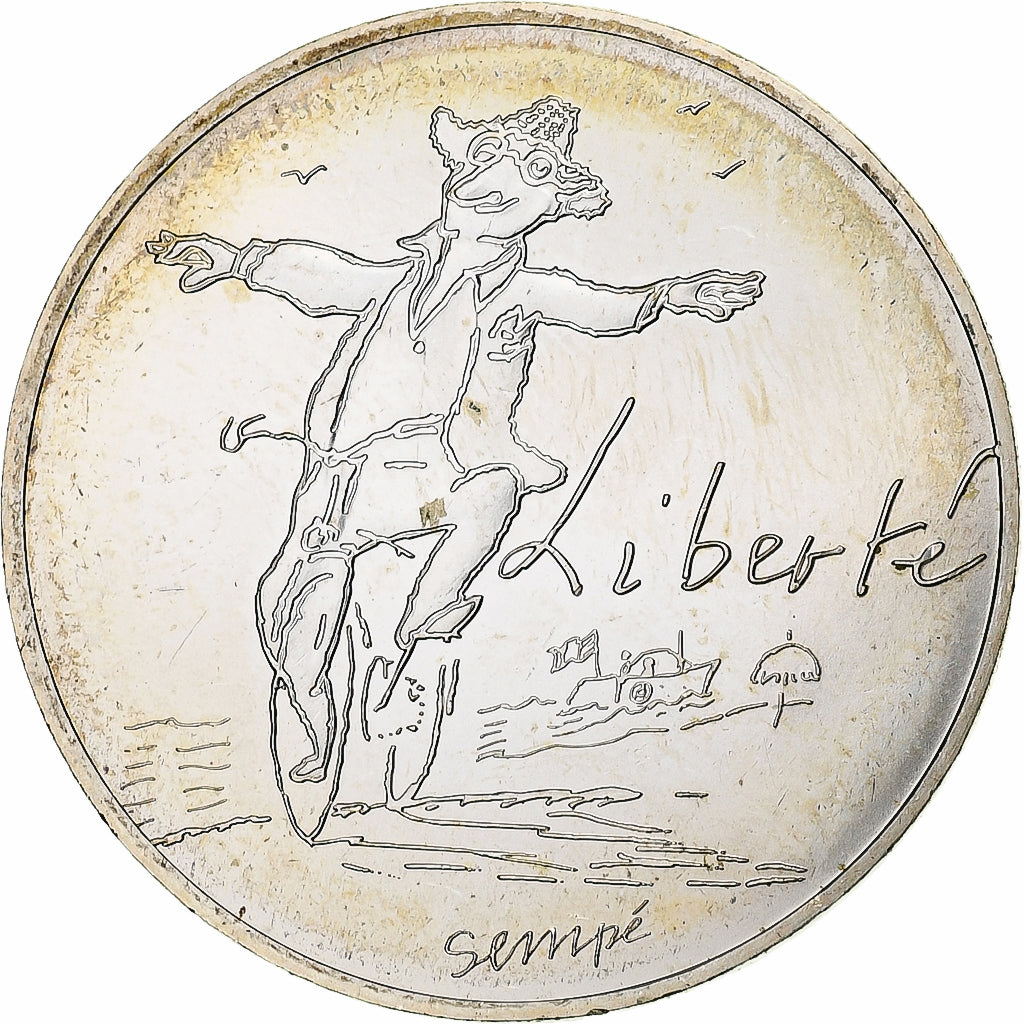 Francja, 10 Euro, Sempé - Été - Liberté, 2014, MDP, Srebro, MS(63)
