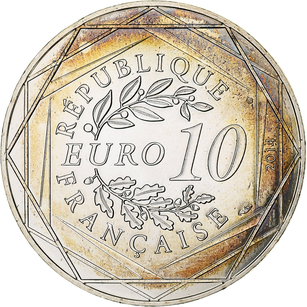 Francja, 10 Euro, Sempé - Été - Liberté, 2014, MDP, Srebro, MS(63)