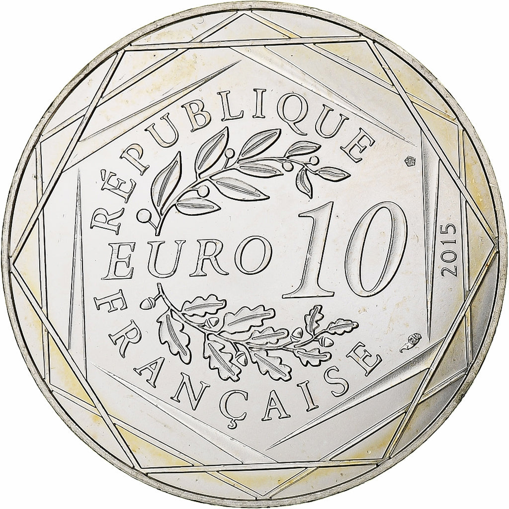 France, 10 Euro, Astérix - Égalité, 2015, MDP, Silver, MS(63)