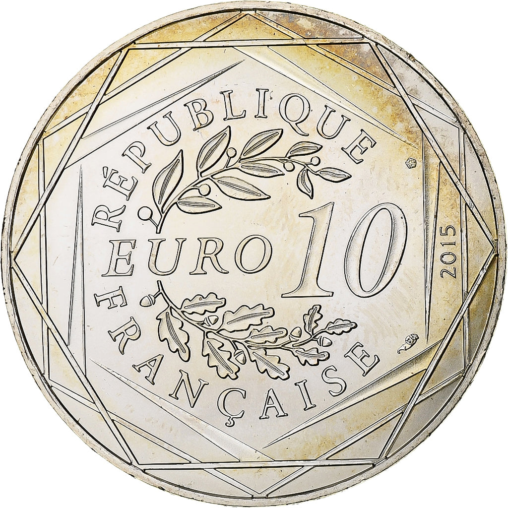 France, 10 Euro, Astérix - Liberté, 2015, MDP, Silver, MS(60-62)