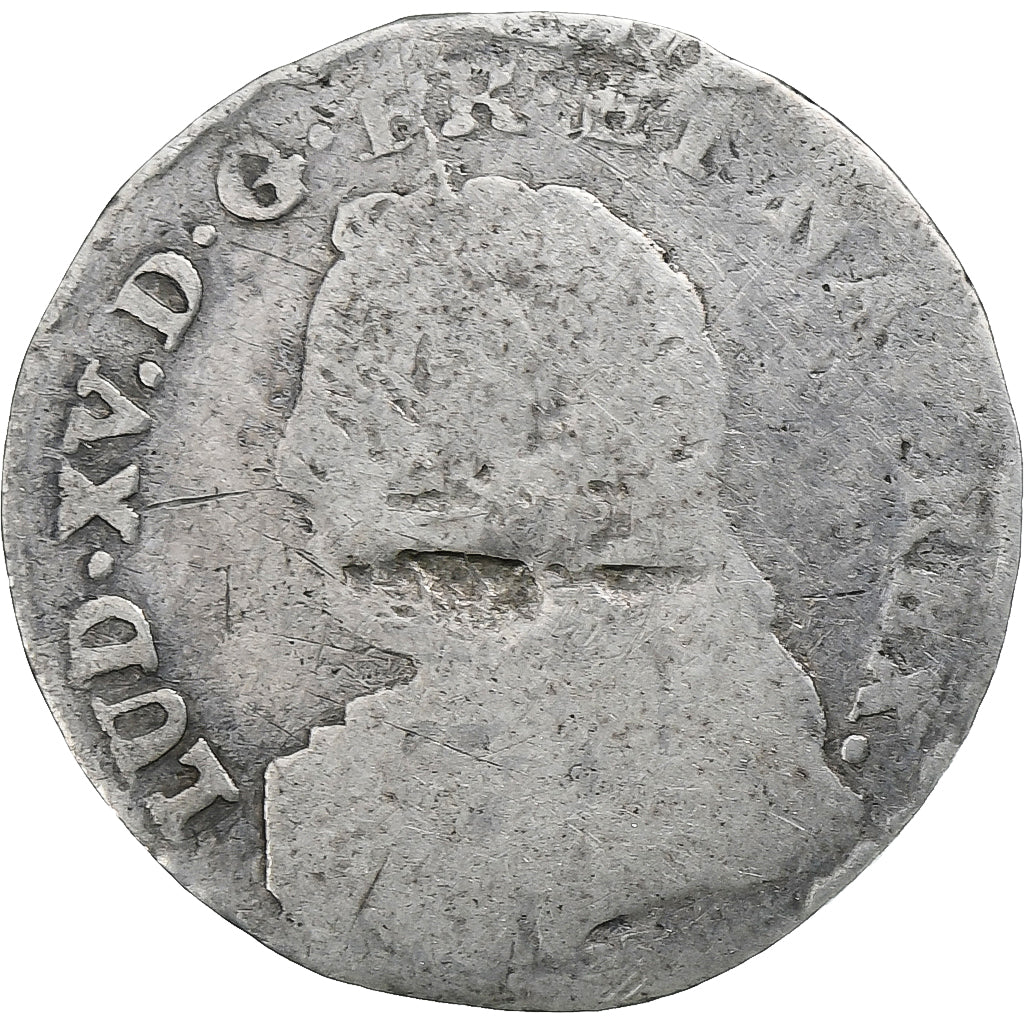 Frankrijk, Louis XV, 1/20 Ecu aux branches d'olivier, 1727, Orléans, Zilver