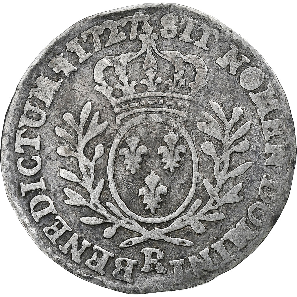 Frankrijk, Louis XV, 1/20 Ecu aux branches d'olivier, 1727, Orléans, Zilver