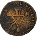 France, Louis XIV, Six deniers dits "dardenne", 1712, Montpellier, Copper