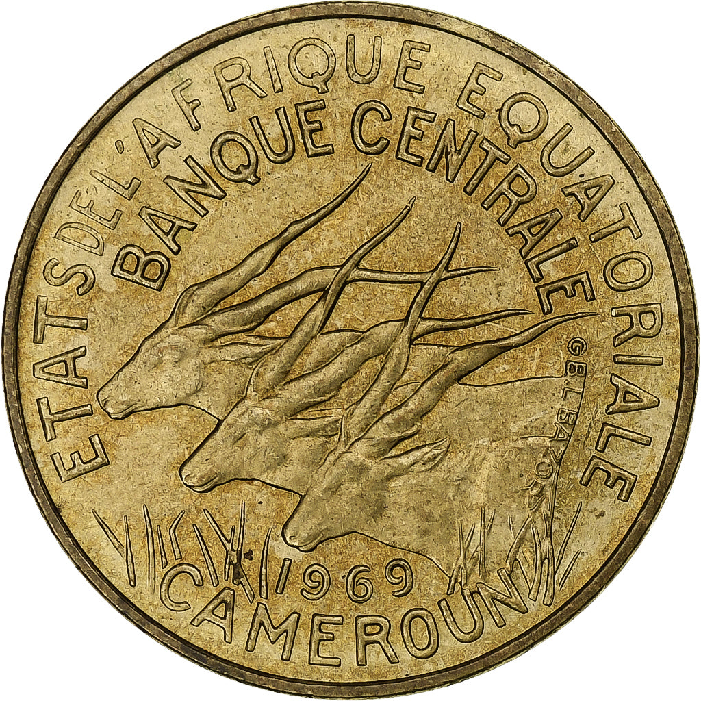 Kamerun, 10 Francs, 1969, Monnaie de Paris, Aluminum-Nickel-Bronze, VZ, KM:11