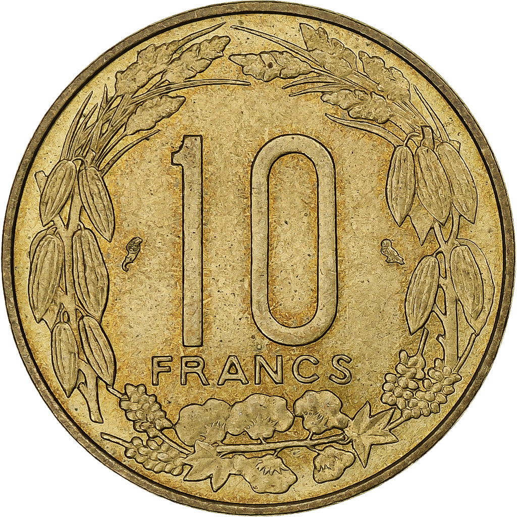 Kamerun, 10 Francs, 1969, Monnaie de Paris, Aluminum-Nickel-Bronze, VZ, KM:11