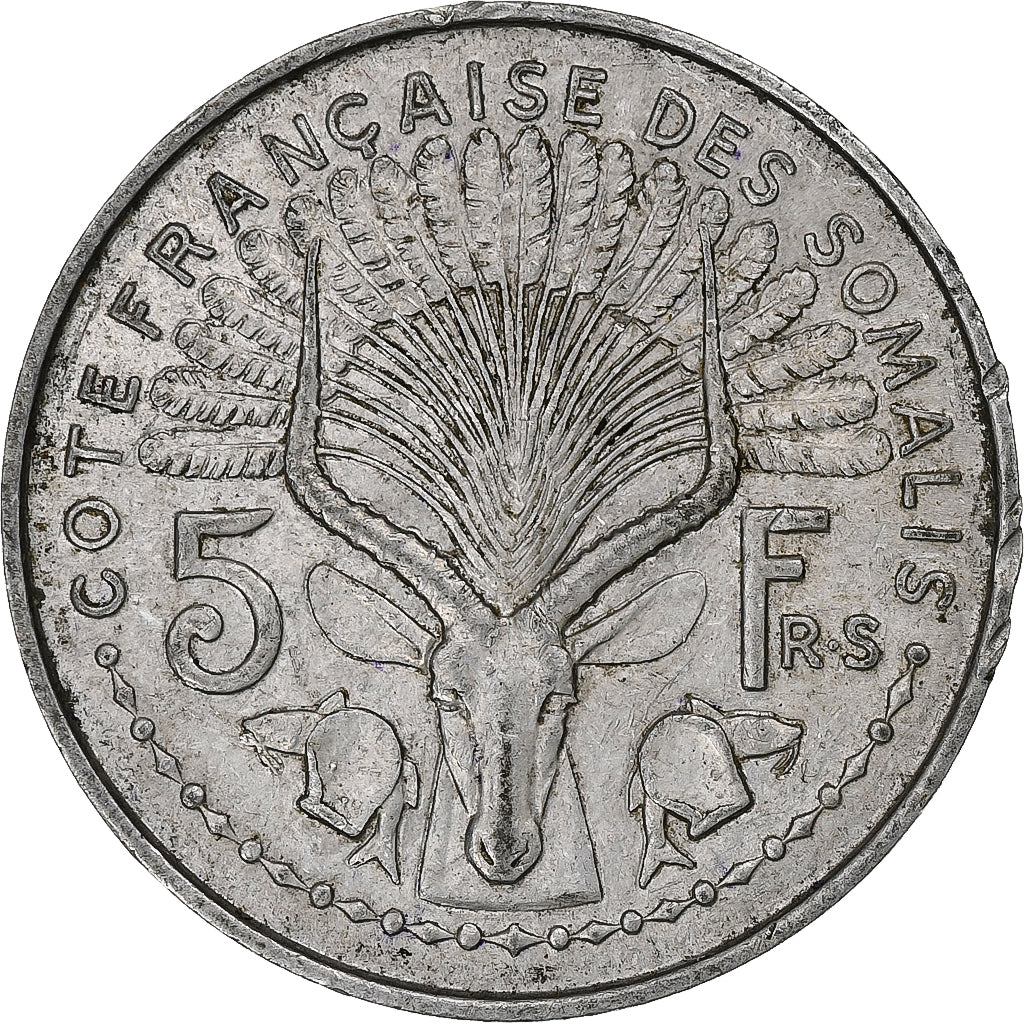 French Somaliland, 5 Francs, 1948, Monnaie de Paris, Aluminum, EF(40-45), KM:6