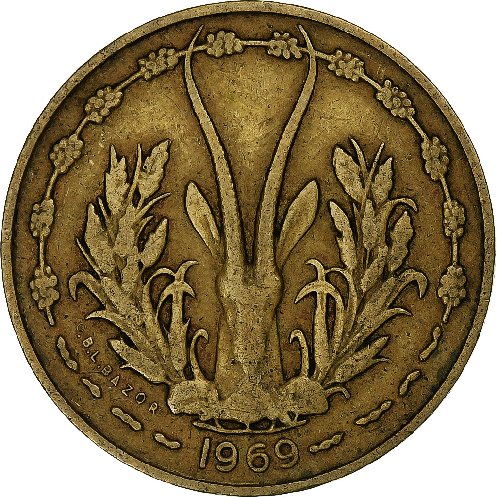 Africa occidentale francese, 10 Francs, 1969, Monnaie de Paris
