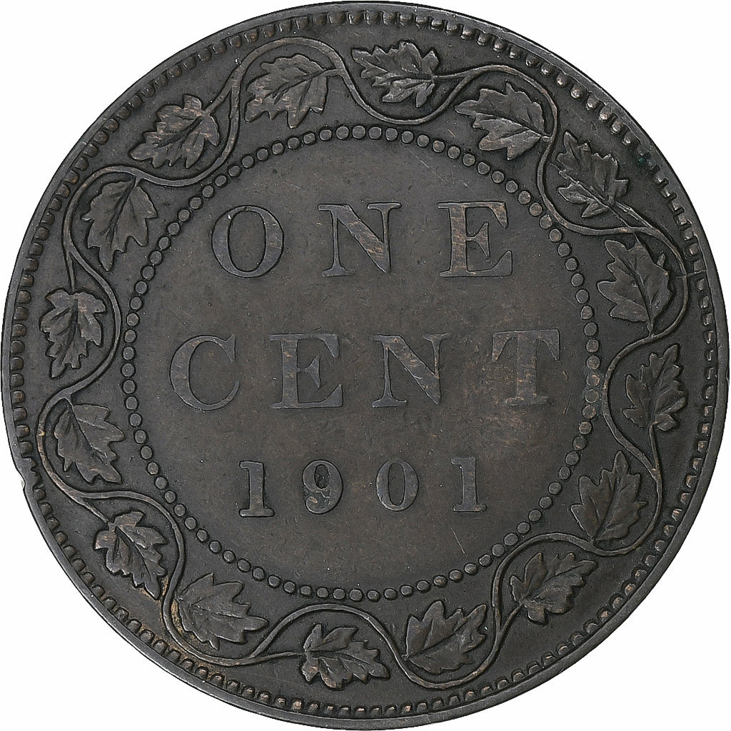 Canada, Victoria, Cent, 1901, London, Bronzo, BB, KM:7