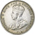 Cejlon, George V, 50 Cents, 1922, Calcutta, Srebro, AU(50-53), KM:109a