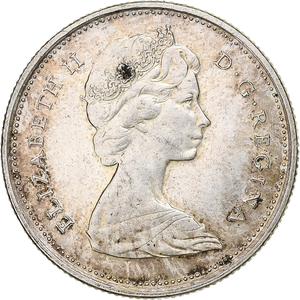 Canada, Elizabeth II, 25 Cents, 1967, Ottawa, Srebro, AU(50-53), KM:68