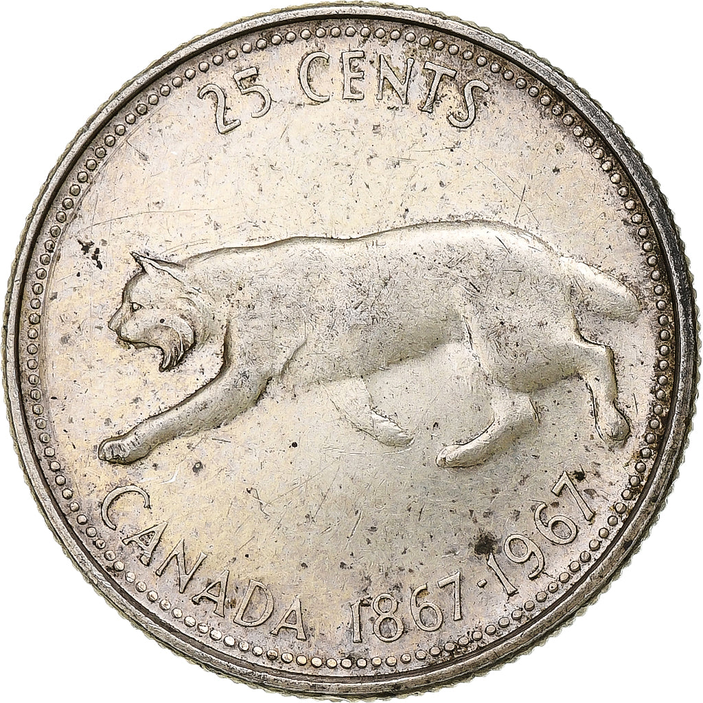 Canada, Elizabeth II, 25 Cents, 1967, Ottawa, Argent, TTB+, KM:68