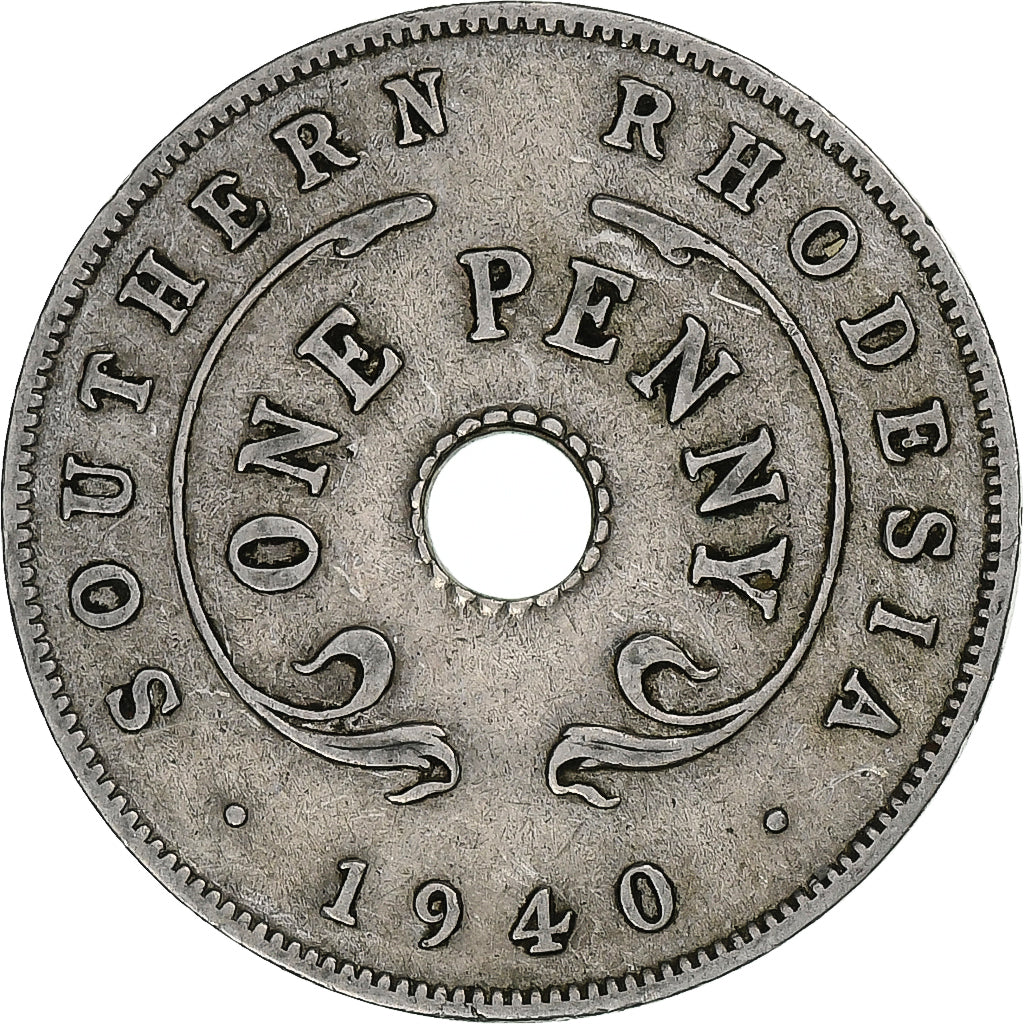Southern Rhodesia, George VI, Penny, 1940, London, Copper-nickel, EF(40-45)