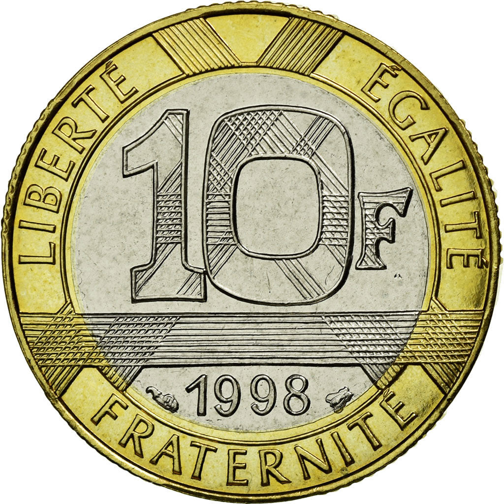 Moneda, Francia, Génie, 10 Francs, 1998, FDC, Aluminio - bronce, Gadoury:827
