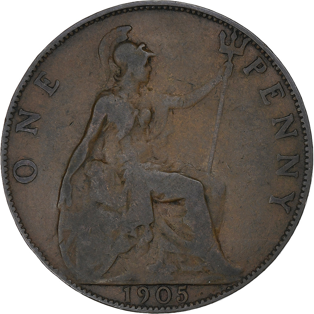 United Kingdom, Edward VII, Penny, 1905, London, Bronze, VF(30-35), KM:794