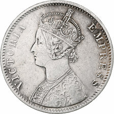 India-British, Alwar, Victoria, Rupee, 1891, Silver, EF(40-45), KM:46