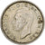 Reino Unido, George VI, 6 Pence, 1945, London, Prata, EF(40-45), KM:852